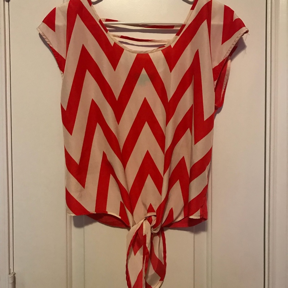 Striped tied shirt
